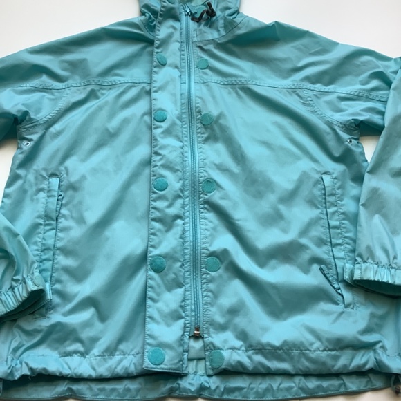 LANDS’ END Turquoise Windbreaker Rain Jacket - Picture 7 of 10